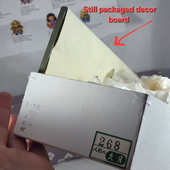 Rare Kyugetsu Seven Lucky Gods Bell Figurines Boxed Set Japanese Shichifukujin - Picture 9 of 10